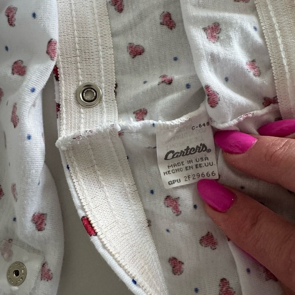 Vintage 90s  Carters Easter pajamas 3T - Picture 5 of 5